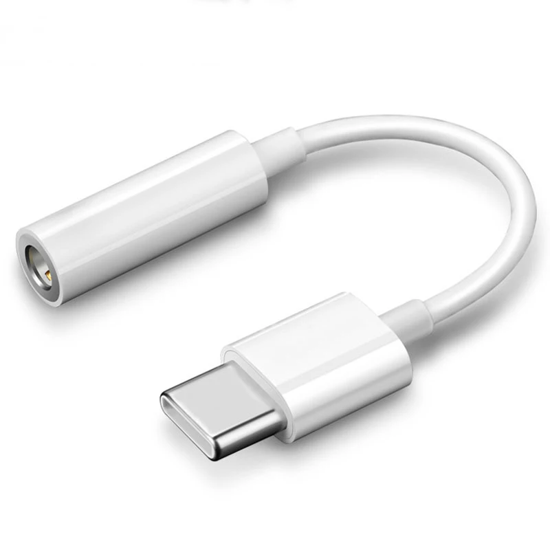 

Hot USB C 3.1 Type-C To 3.5mm AUX Headphone Earphone Jack Adapter Cable Universal Headphones Adapter Type C E02