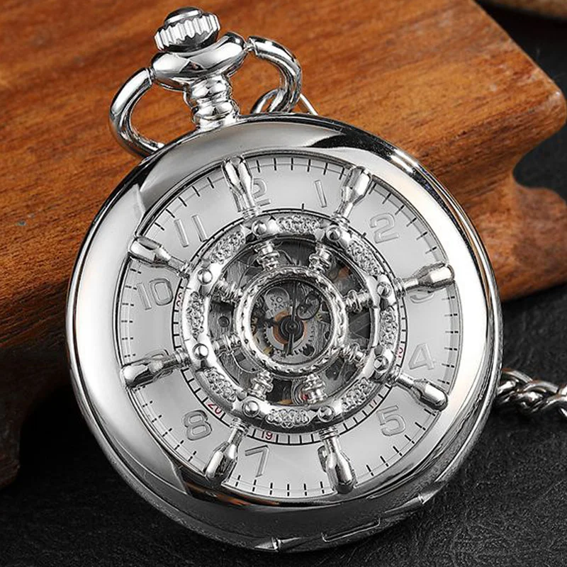 

Полые искусственные винтажные Механические карманные часы-скелетоны ручной Ветер ожерелье часы Мужские Женские часы