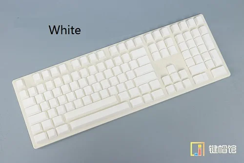 White Механическая клавиатура Enjoypbt, колпачки для ключей 121, толстые PBT пустые принты, вишня, высота 104, игровая клавиатура, ключи в стиле ретро, серые, белые - Цвет: White