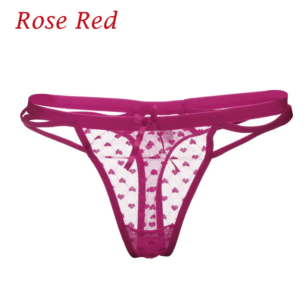 Rose Red 1 шт., сексуальное Бандажное нижнее белье, женские трусики, трусики-стринги, прозрачные стринги, нижнее белье, одежда для сна, аксессуары для сна - Цвет: Rose Red