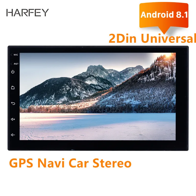 Harfey Универсальный 2Din Android 8 1 автомобильный стерео GPS Navi мультимедиа плеер для