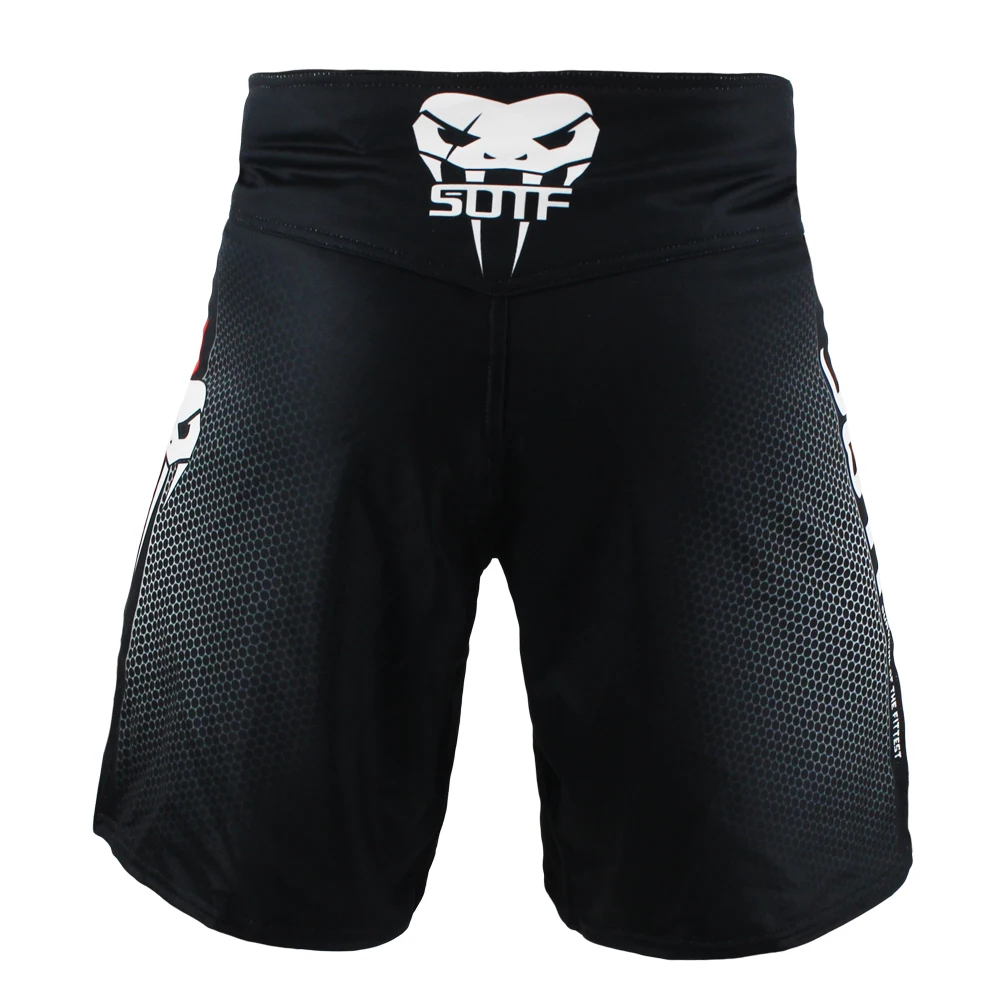 Фото SOTF mma взрослые веномус Змея Мужчины Женщины Геометрические боксерские шорты Тигр Муай Тай ММА шорты Женская драка шорты Санда №4