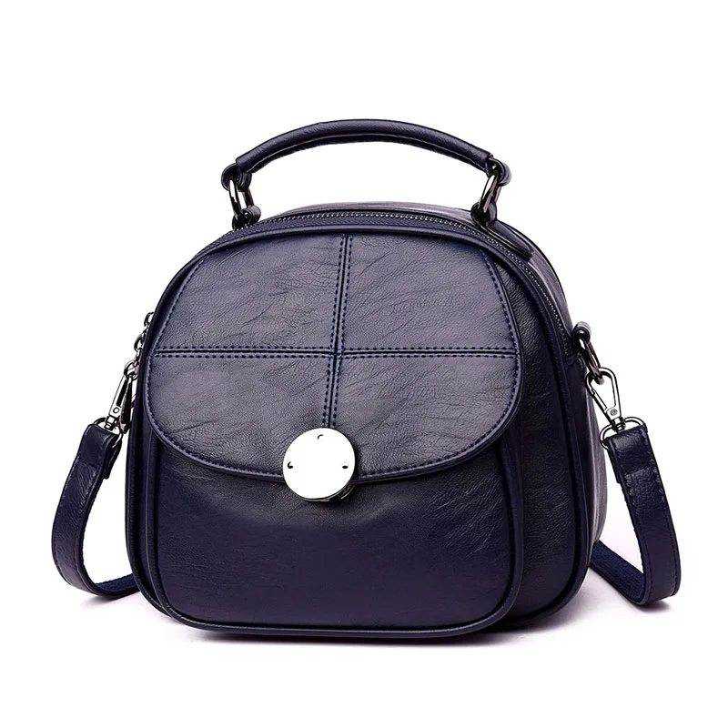 Blue Новинка, модные женские рюкзаки, дизайнерские кожаные женские мини сумки через плечо, маленькая школьная сумка для девочек, Mochila, женский рюкзак - Цвет: Blue