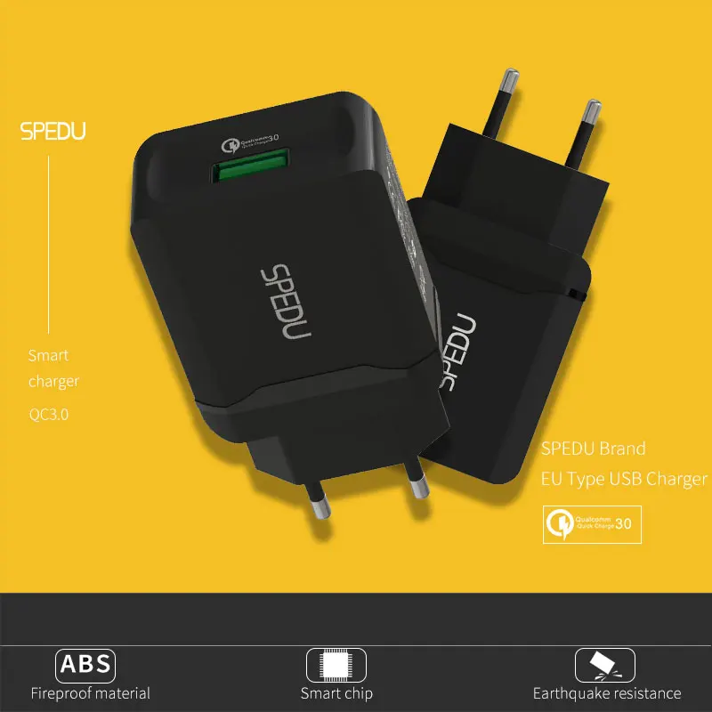 Spedu USB Зарядное устройство Универсальный Quick Charge 3.0 быстрый мобильный телефон Зарядное устройство(quick charge 2.0 совместимый) для Samsung Huawei LG Xiaomi