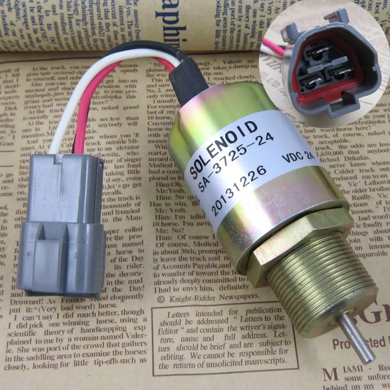 

Engine Stop Solenoid Valve 1751ES 12v/24v Fuel Stop Shutdown Solenoid Flameout Valve SA-3725 for Mitsubishi Engine