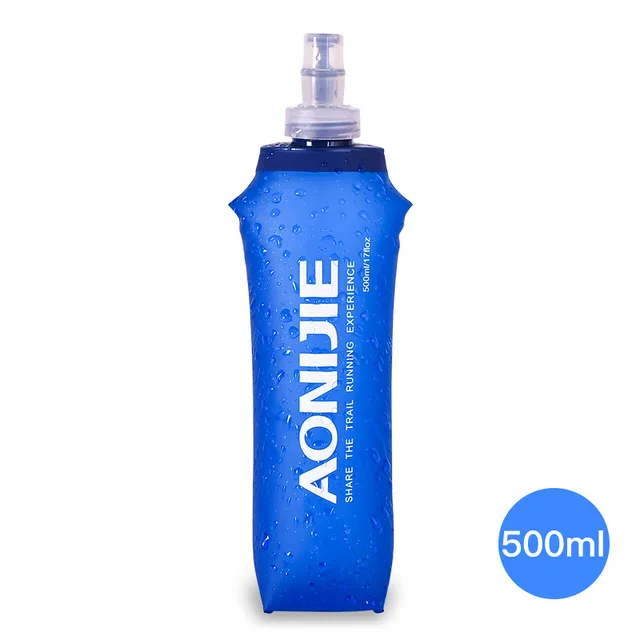 500ml Soft Flask Мягкая Спортивная фляжка для бега AONIJIE, мягкая складная фляжка из ТПУ, сумка для воды Marathon 200 мл 250 мл 350 мл 600 мл - Цвет: 500ml Soft Flask