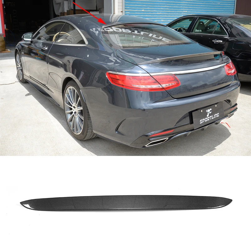 Задний спойлер козырек окна из углеродного волокна для Mercedes-Benz W222 S Class S500 S550 S63 S65 AMG Coupe 2D- FRP