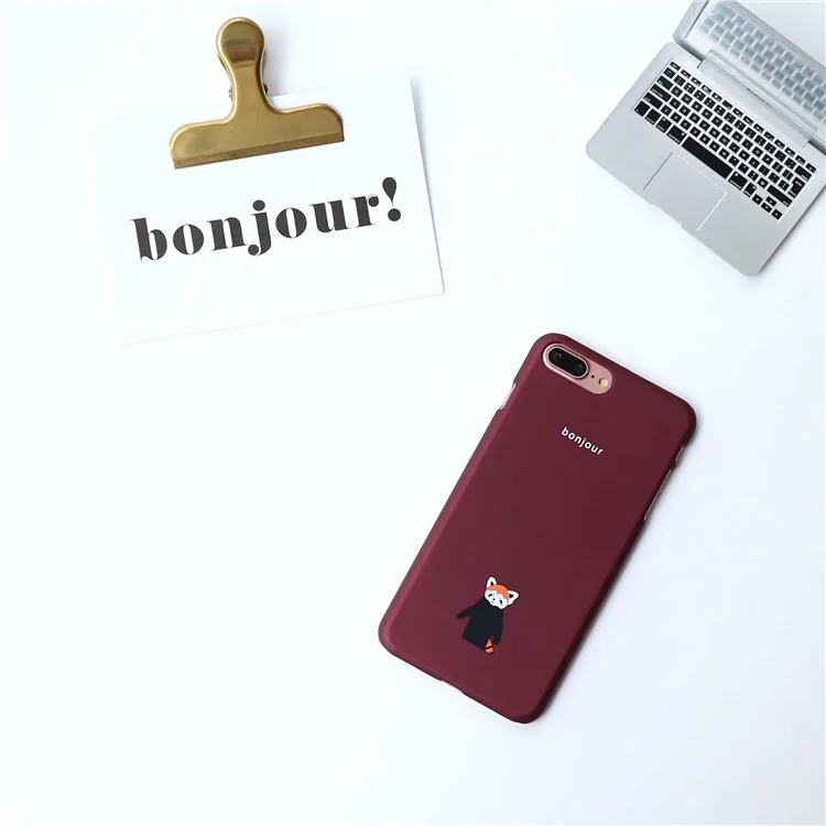 Винно-красный \ зеленый полупакет чехлы для телефонов IPhone 6 6s 7 8 plus уличный стиль