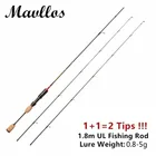 Спиннинговое удилище Mavllos из мягкого углеродного волокна, вес лески 2-5 анг. Фунт., для ловли карпа, с деревянной ручкой, 1,8 м