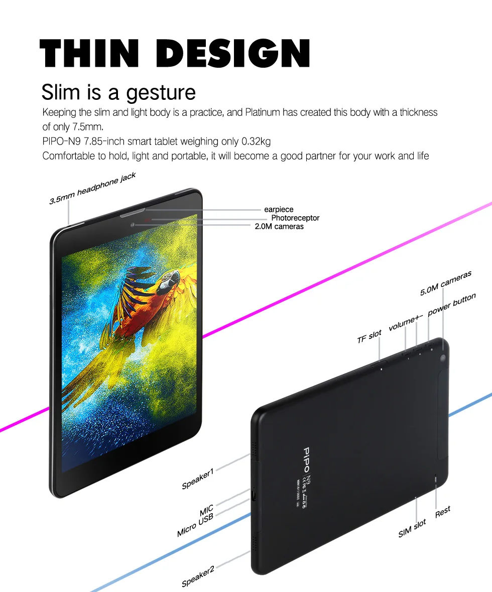 PiPo N9, планшетный ПК с функцией телефонных звонков, 7,85 дюймов, 2048*1536 ips, Восьмиядерный процессор MTK8752, 3g B Ram, 32 ГБ Rom, Android 5,1, LTE, 3g, WiFI, gps, BT