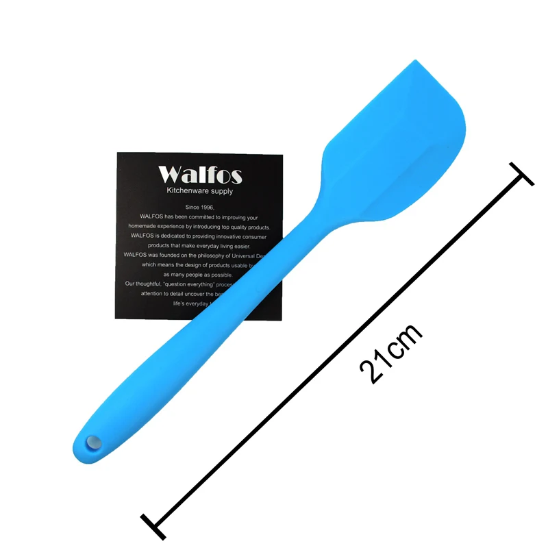 WALFOS 1 шт пищевой кулинарные шпатели для торта набор-термостойкая глазурь шпатель антипригарный кулинарный силиконовый кондитерский шпатель - Цвет: blue 21 cm