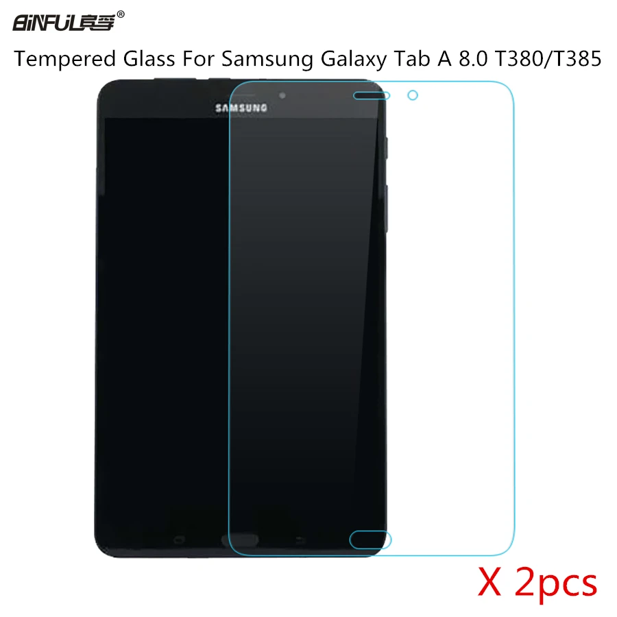 2 шт. Закаленное стекло протектор экрана для Samsung Galaxy Tab A 8 0 A2S T380 T385 2017 Защитная