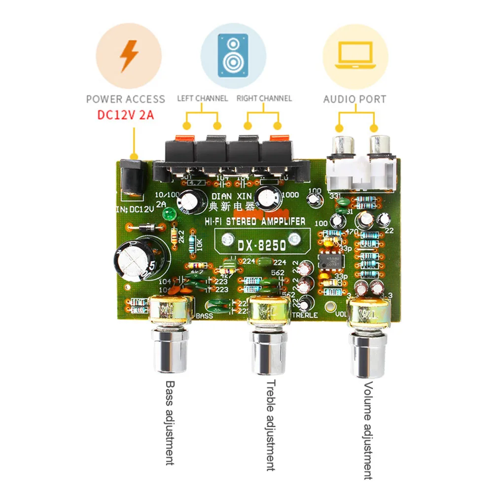 AIYIMA 4558 2 0 плата усилителя звука 30 Вт * аудио двухканальная HIFI стерео AMP для DIY