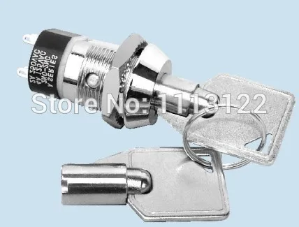 

19MM Tubular Key Electronic Lock Switch Lock for Elevator Base Station S1902 Tubular Switch Lock Key Removed in 2 Position 1 PC
