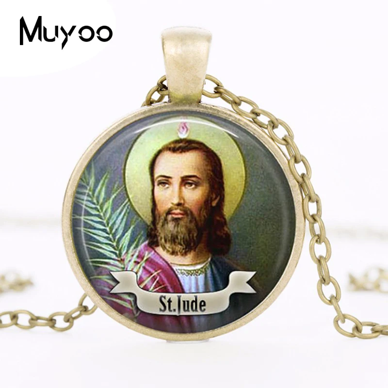 Ожерелье с подвеской логотипом St Jude круглая винтажная цепочка ручной работы