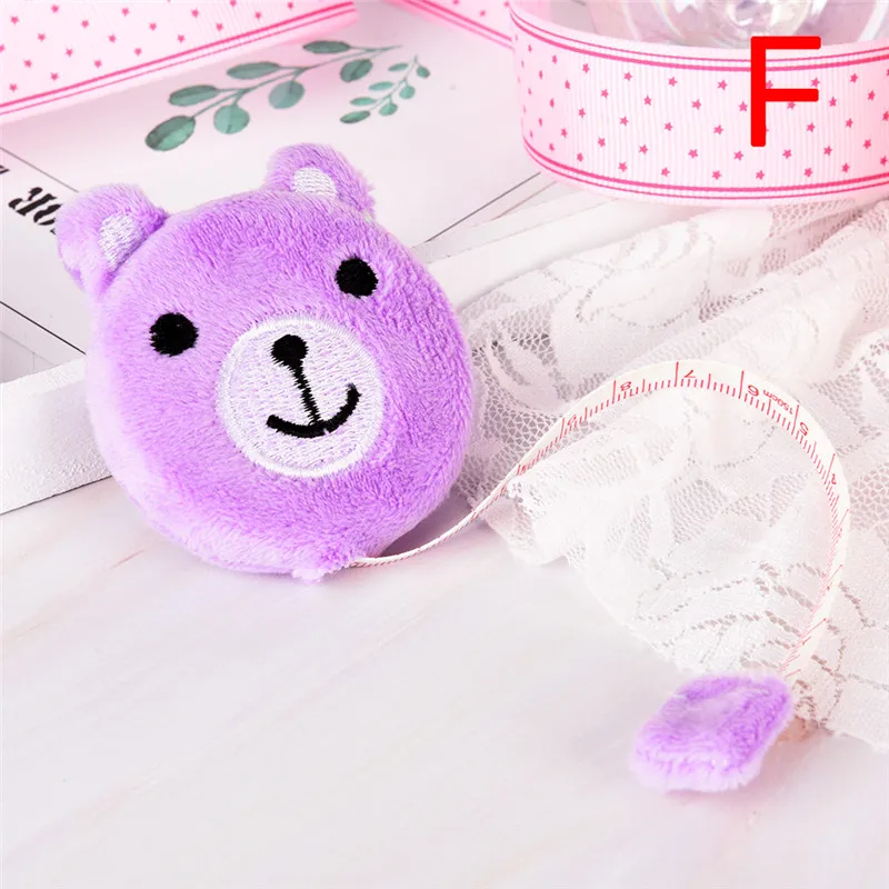 Лента с рисунками, измерительный брелок, Kawaii, животное, кошка, собака, медведь, брелок, держатель, лента, сумка, подвеска, измерительная линейка, телескопическая лента - Цвет: F