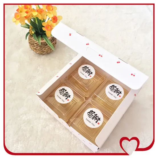 

10pcs/lot 12.2x12.2xx4.8cm White Cherry "for you"Candy Box Cake Cookies Container Food Packaging box free shipping
