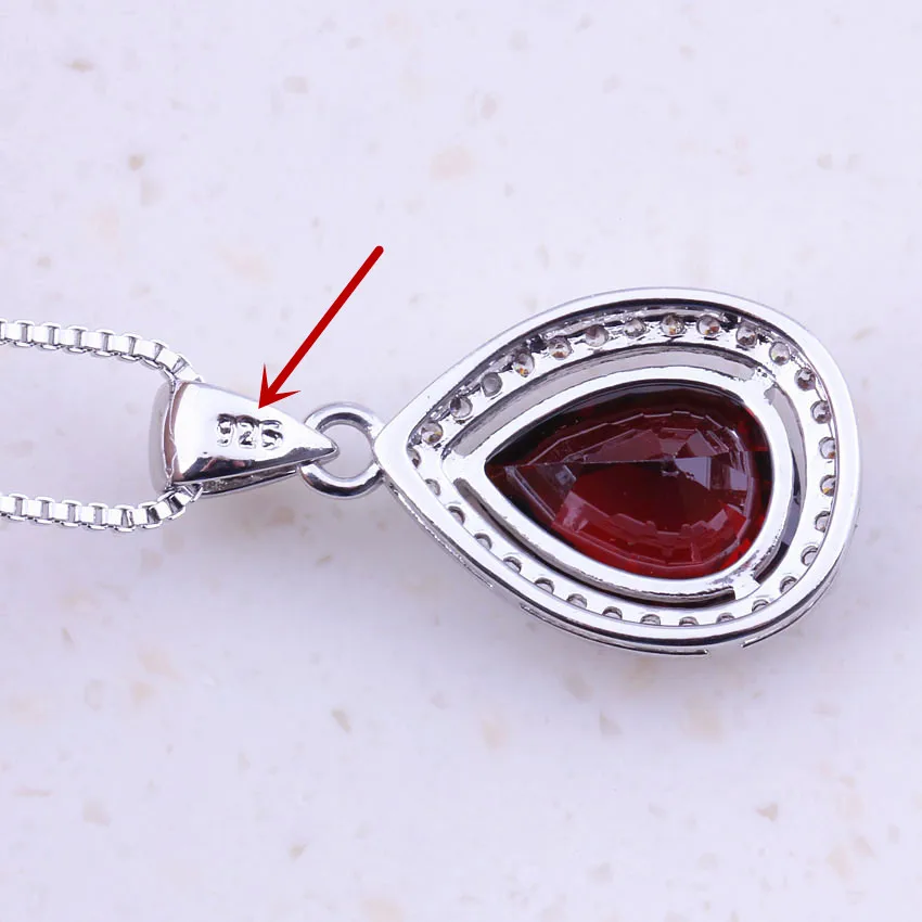 Редкий глубокий красный кристалл &amp кубический циркон 925 стерлингового серебра