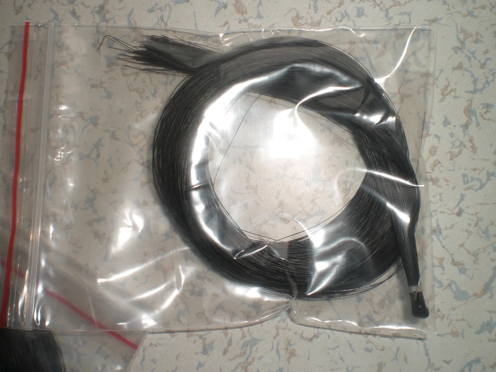 1 пучок качественных волос со смычком для скрипки, 6 грамм, черный конский волос или белый лук