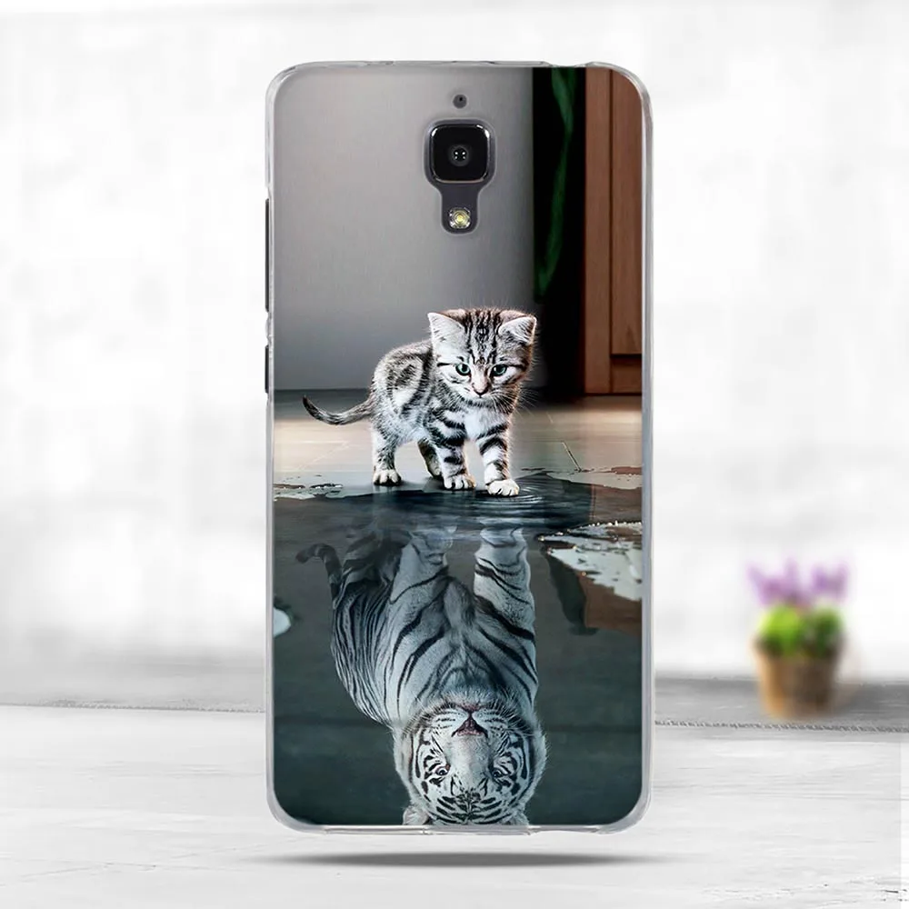Роскошные 3D Мягкие силиконовые ТПУ Shell Для Сяо mi 4 M4 случае Симпатичные животные