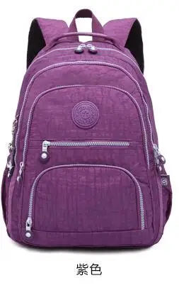 purple TEGAOTE, женский рюкзак для девочек-подростков, нейлоновые рюкзаки, Mochila Feminina, женский рюкзак для путешествий, школьный ранец, женская сумка - Цвет: purple