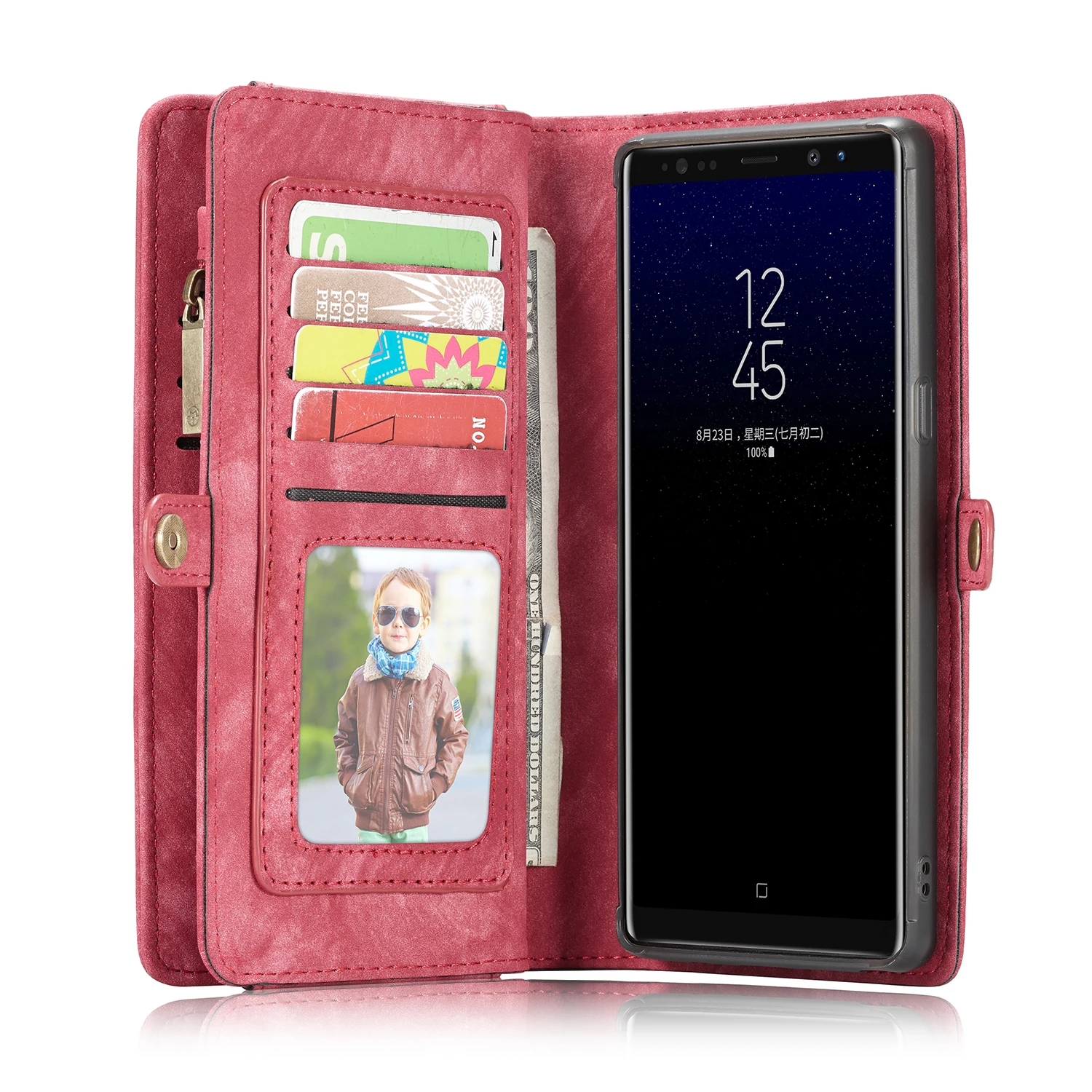 Многофункциональный складной кошелек 2 в 1, кожаный чехол для карт samsung Galaxy Note8, откидная сумка для смартфонов, чехол для samsung Note8