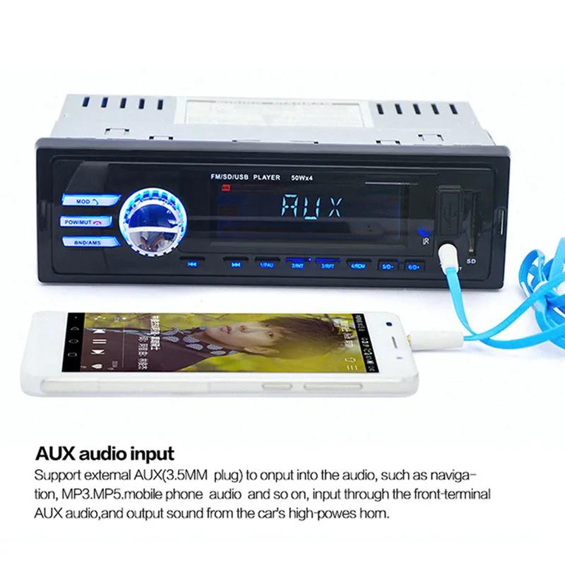 USB SD цифровой FM Aux Встроенный Bluetooth автомобильный in Dash стерео аудио микрофон вход