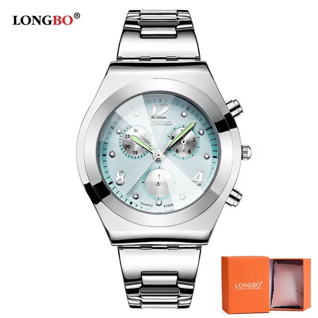 light blue 3 Бренд LONGBO новые женские часы Роскошные модные женские кварцевые часы Классические водонепроницаемые женские наручные часы Reloj Mujer 8399 - Цвет: light blue 3