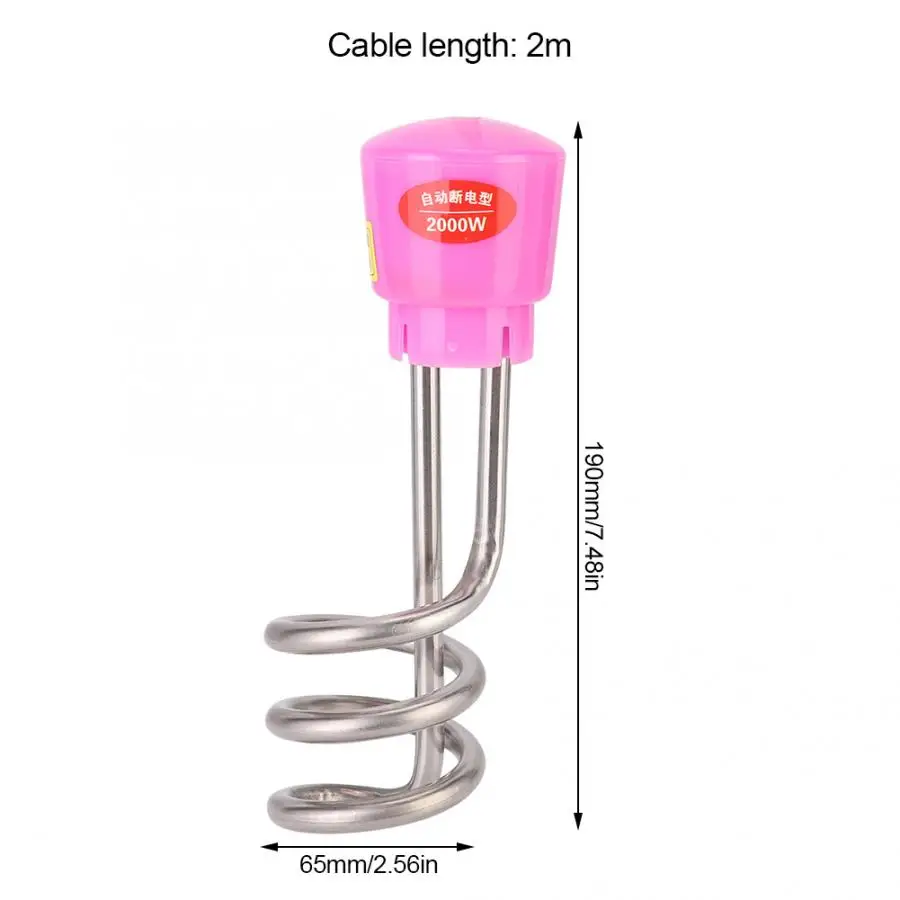 

2000W Water Electric Immersion Heater Boiler Spiral Tube Water Heating 220V