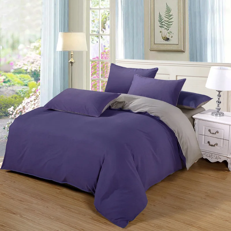 Pure Color Bedding Set Kids Child Bedlinen 1.5m 1.8m 2m 2.2m Bed Flat Sheet Queen Twin Double Single Size Duvet Cover Bedclothes | Дом и сад