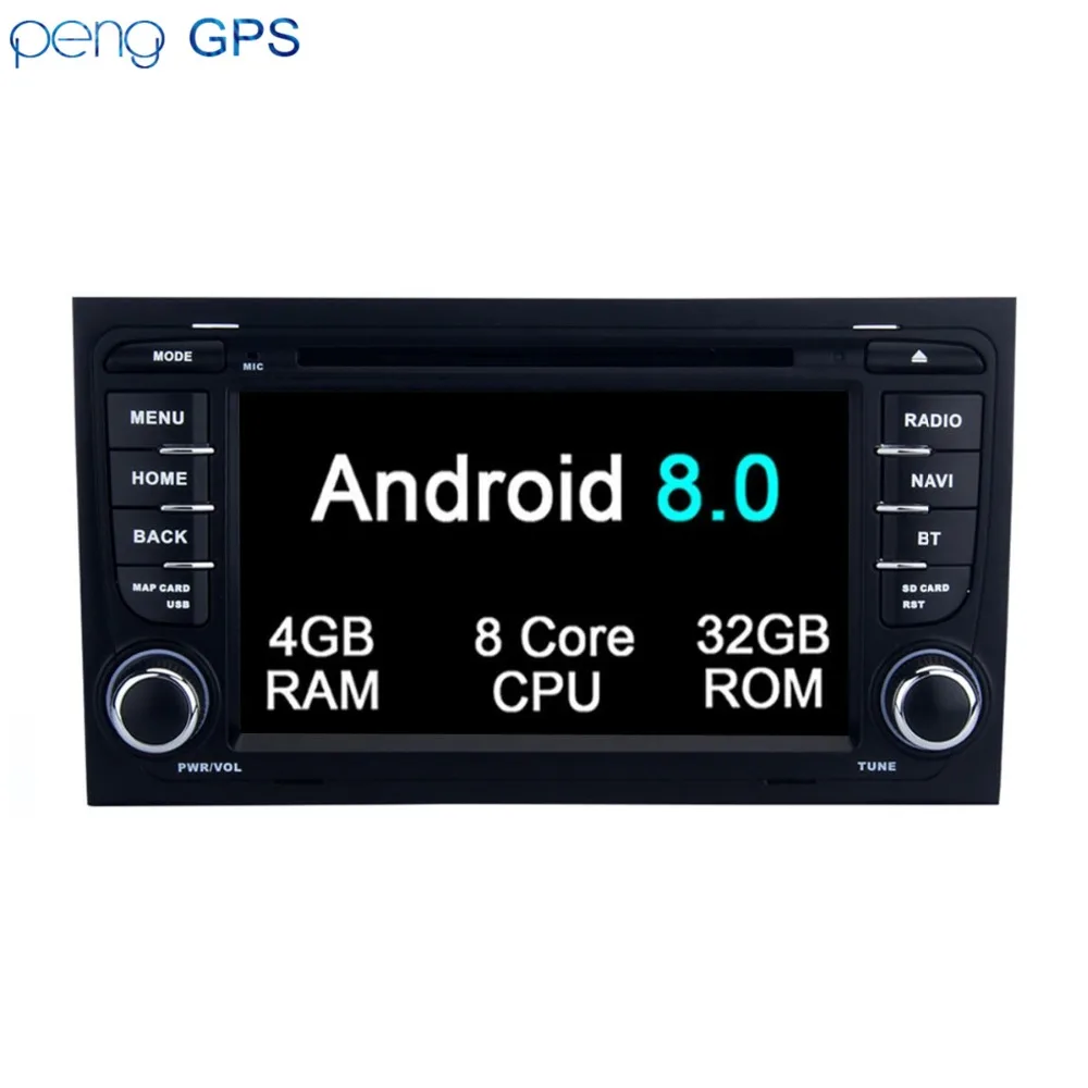 8 core 4 Гб Оперативная память Android8.0 автомобильный DVD плеер gps навигации для Audi A4 S4 RS4