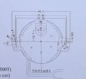 5 шт. AC220V ненаправленный постоянный магнит синхронный двигатель 3-4 Вт TYJ49 движущаяся головка вентилятора роторный лопастной двигатель TYD49 5 об/мин