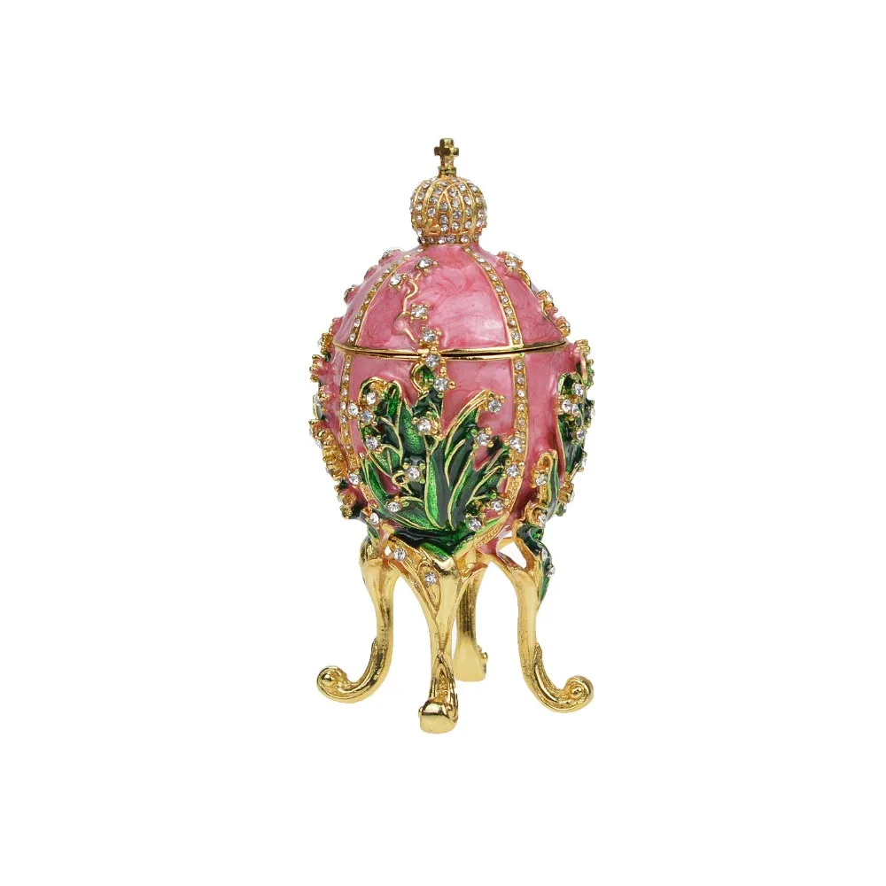Fetcher бренд Металл Exqusite Faberge яйцо для ювелирных изделий коробка