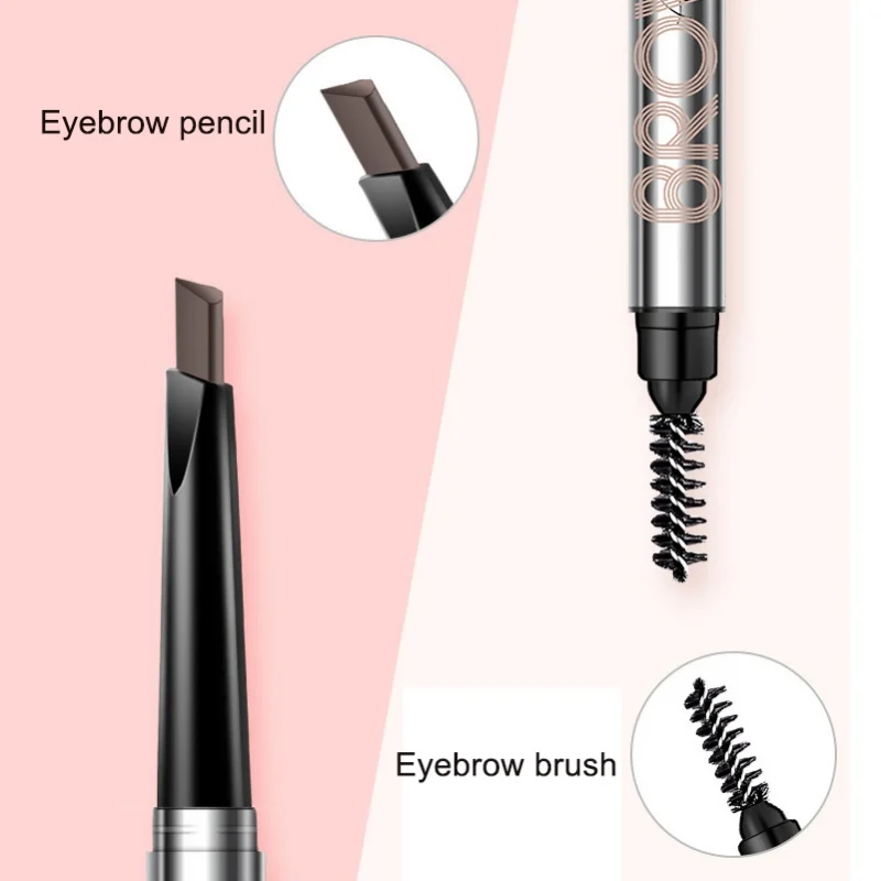 Новый 5 видов цветов карандаш для бровей с двойным концом водостойкий