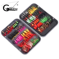 fly fishing flies kit 100pcs 20 colors fly fishing lures bass salmon trouts flies drywet fishing feather bait fishing tackle