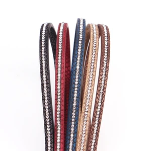 Шнур из искусственной кожи, плоский, 6 мм, веревка для Стразы с кристаллами, фурнитура для ювелирных изделий