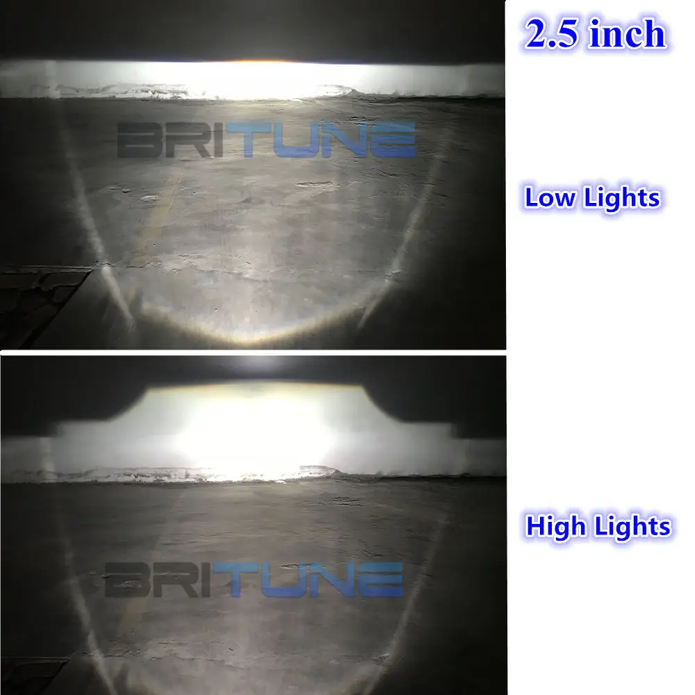 Britune Универсальный противотуманный светильник светодиодный ангельские глазки автомобильные линзы H11 HID проектор водонепроницаемый автомобильный светильник в сборе аксессуары для настройки 2,5/3,0