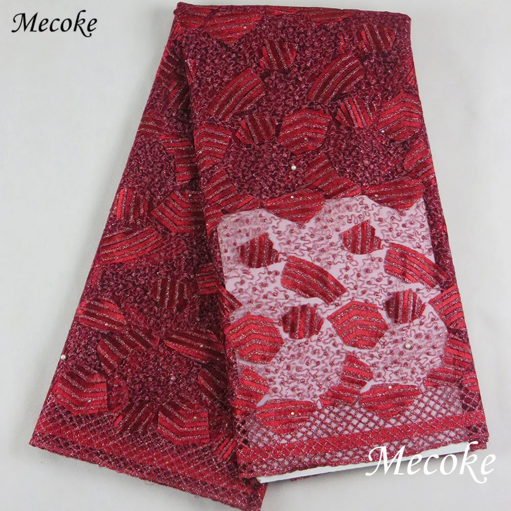 Высококачественная африканская кружевная ткань для свадьбы 2018 вышитая