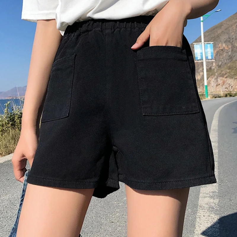 Women Wide Leg Short Jeans Summer High Waisted Shorts For Korean Loose Denim Pantalones Cortos Mujer | Женская одежда