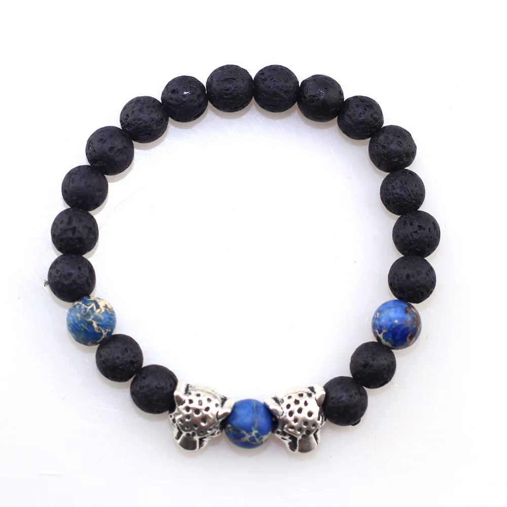 Новый дизайн Лидер продаж сплав леопард натуральный камень один круг подарок на