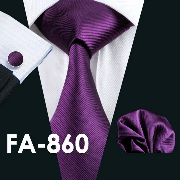 FA-628 мужской галстук серый цветочный Шелковый жаккардовый галстук Hanky набор запонок деловые свадебные галстуки для мужчин - Цвет: FA0860