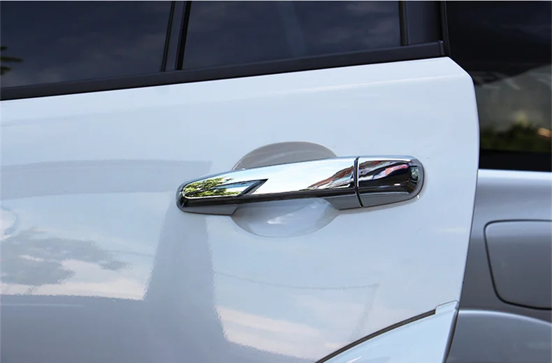 FUNDUOO For Mitsubishi L200 Triton Pickup 2006- 2014 With Smart Entry Buttons Chrome car door handle cover Trim | Автомобили и