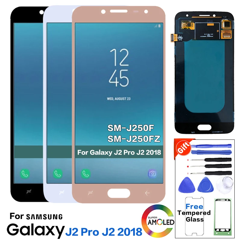 ЖК дисплей Super Amoled для SAMSUNG Galaxy J2 Pro LCD 2018 J250 J250F J250DS с сенсорным экраном и