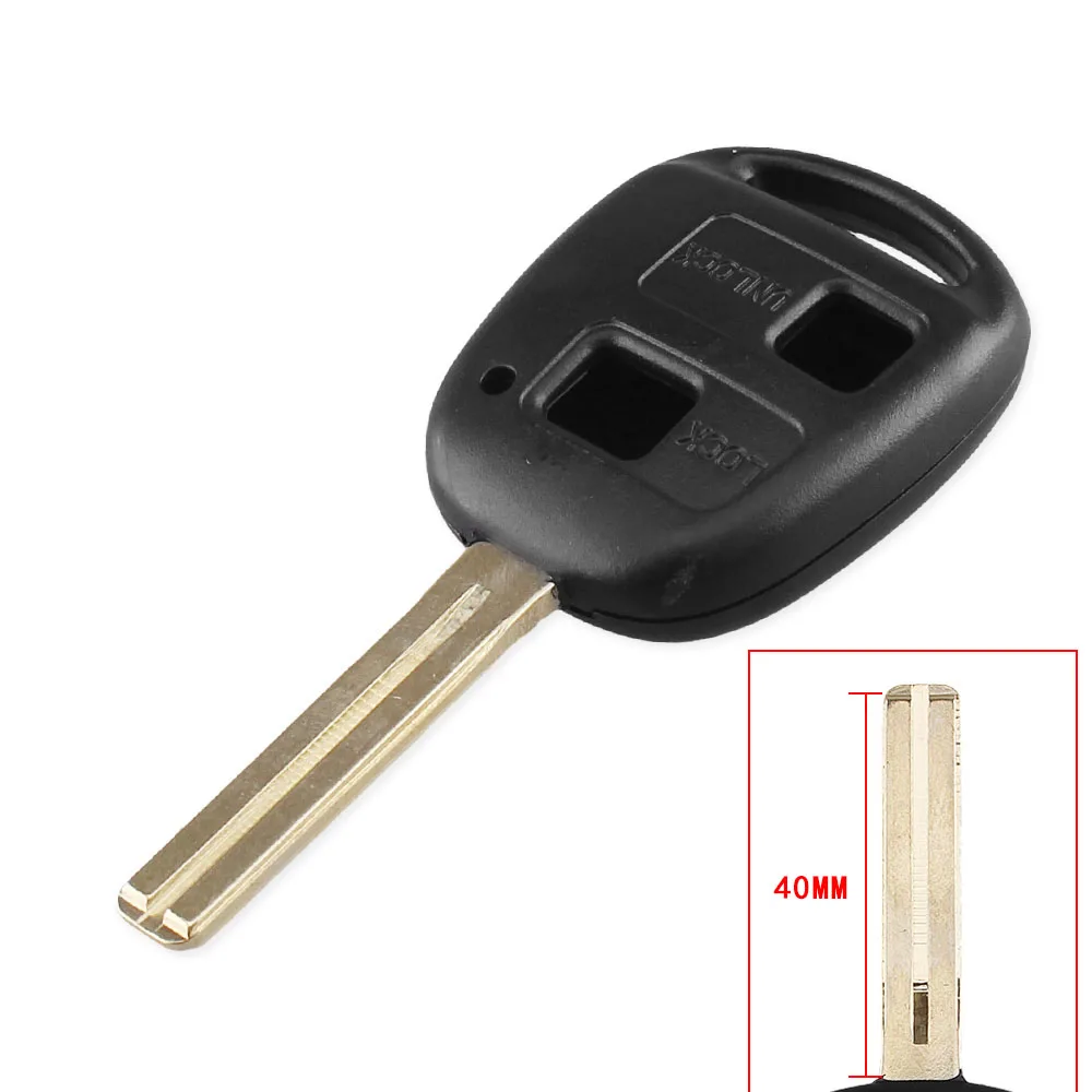 KEYYOU 2 кнопки дистанционного Брелок чехол для Land Cruiser Camry Corolla Tarago Prado Echo Avalon с TOY41/TOY43/TOY47/TOY48 Blade - Цвет: TYOU48 Blade