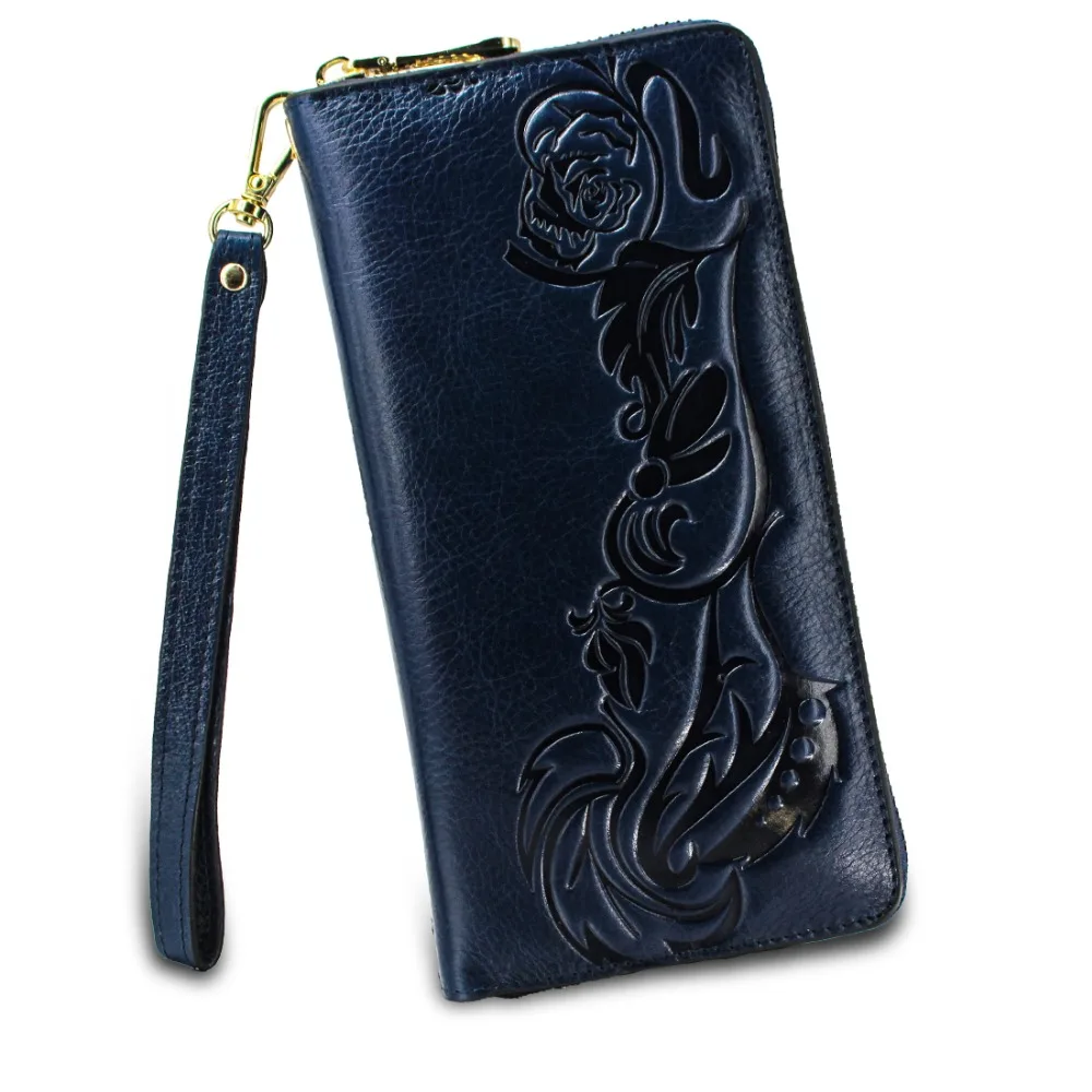 Genuine leather accept custom logo wholesale wallet female long retro embossed tassel ladies multi-card | Багаж и сумки