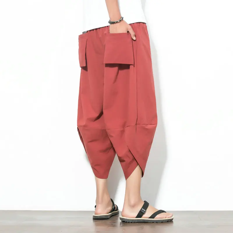 Spring Autumn Fashion Solid Harem Pants Men Casual Hip Hop Jogger Pants Men