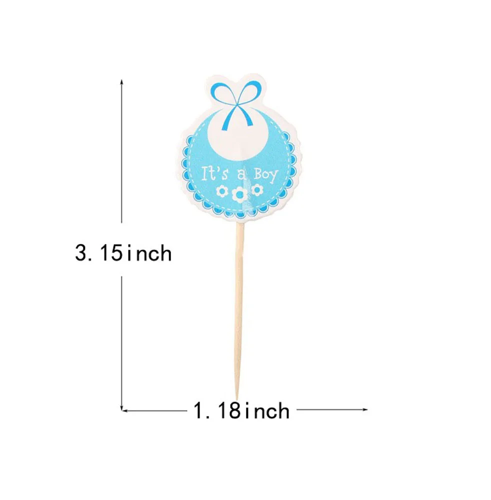 12 Вт/18/20 штук Baby Shower украшения для капкейков для мальчиков и девочек, это мальчик это девочка палочки для торта Пол раскрыть Babyshower вечерние поставки