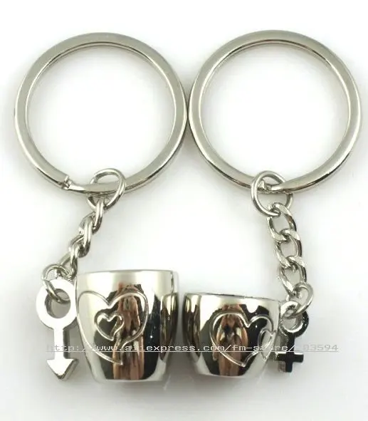 

( Key Chain )Key Ring Cute Alloy Pair Chain Best Gift for Lover Best Gift to Valentines Hot