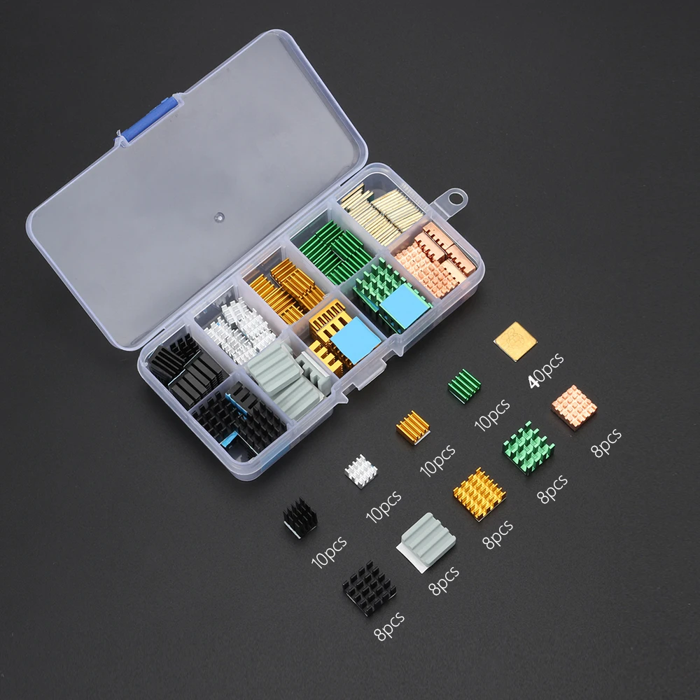 80 шт./компл. Raspberry Pi 3 Model B+ радиатор алюминий+ медь с логотипом охлаждающая подставка disipador радиатор для Raspberry Pi 3 B