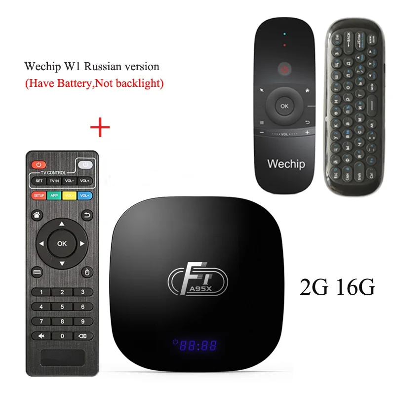 2G16G Add Russian W1 Wechip Smart Android 8,1 OS tv BOX 2 Гб 16 Гб 2,4G Wifi Amlogic S905W четырехъядерный медиаплеер Поддержка 3D HD телеприставка PK X96 mini - Цвет: 2G16G Add Russian W1